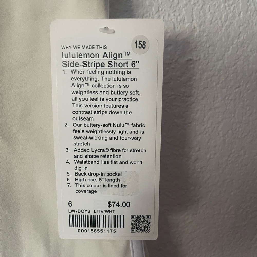 NWT Lululemon Align Side-Stripe Short 6” - Picture 3 of 3